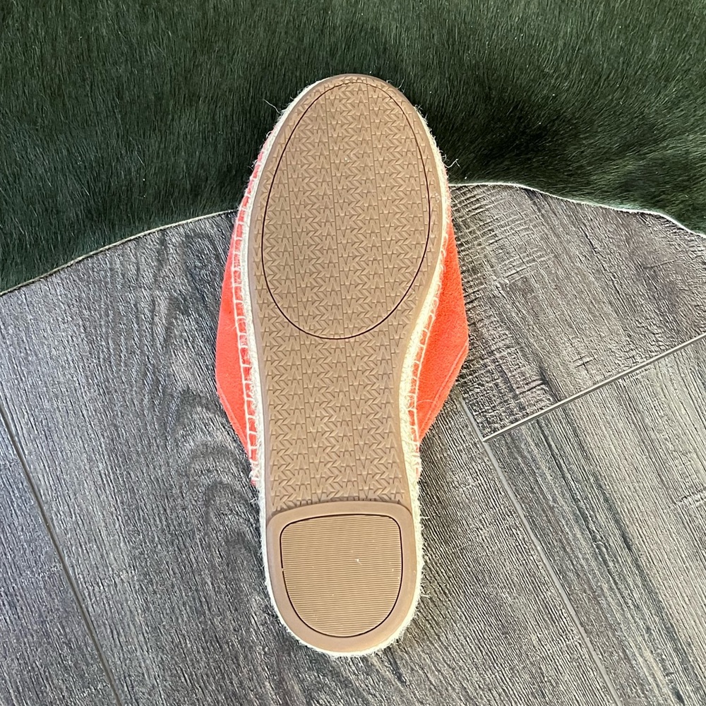 Michael Kors orange suede espadrilles slides - Picture 5 of 8